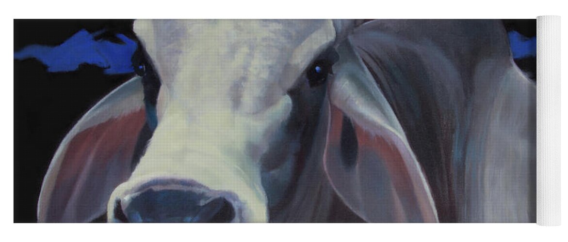 Farm Animals Yoga Mat featuring the painting Smoke by Carolyne Hawley