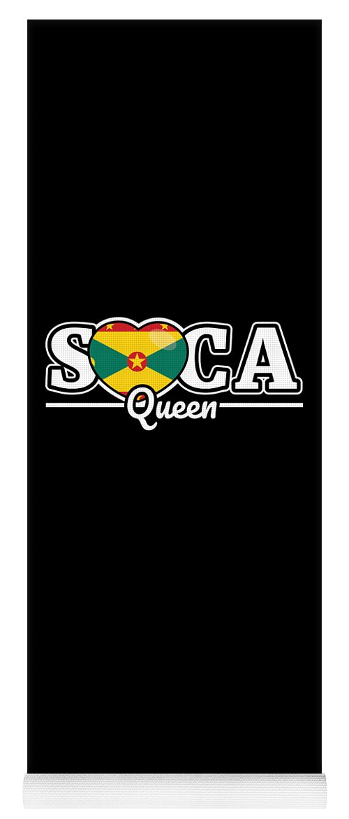Dancehall Yoga Mat featuring the digital art Soca Music Queen gift St Lucia Carnival Wining Dancing Gift Grinding Dance Caribbean Culture Party by Martin Hicks