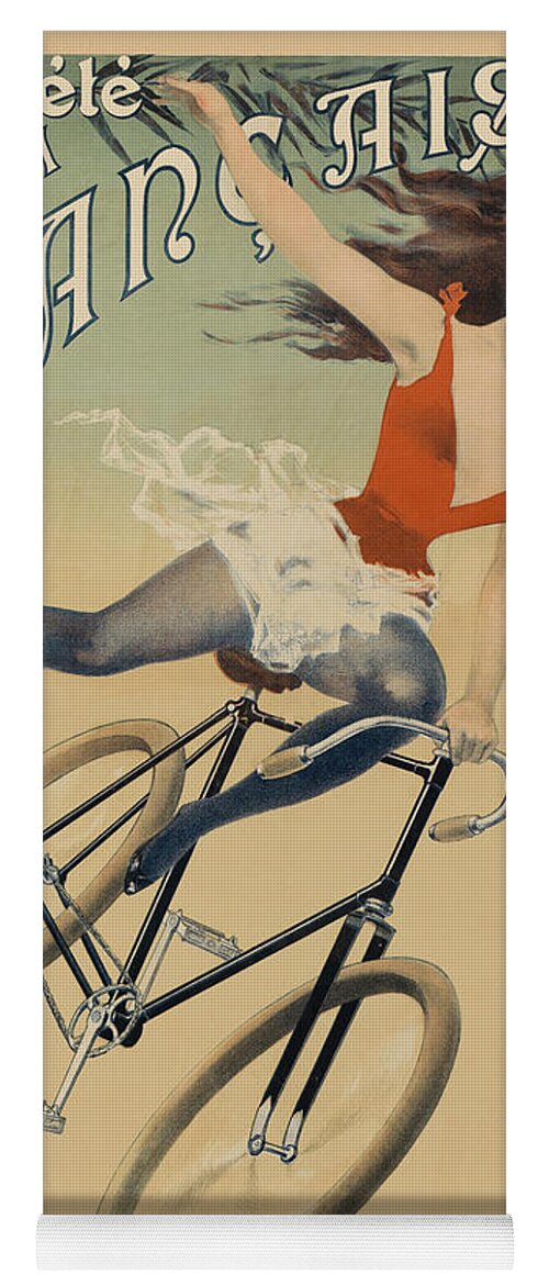 Bicycle Yoga Mat featuring the painting Socit la Franaise by Pal