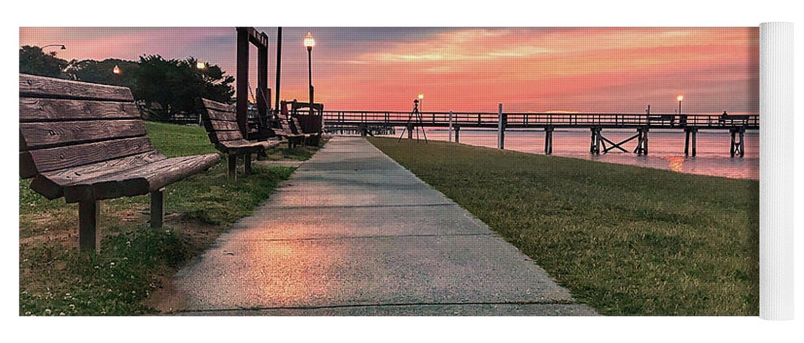 Southport Yoga Mat featuring the photograph Southport Waterfront Park by Nick Noble