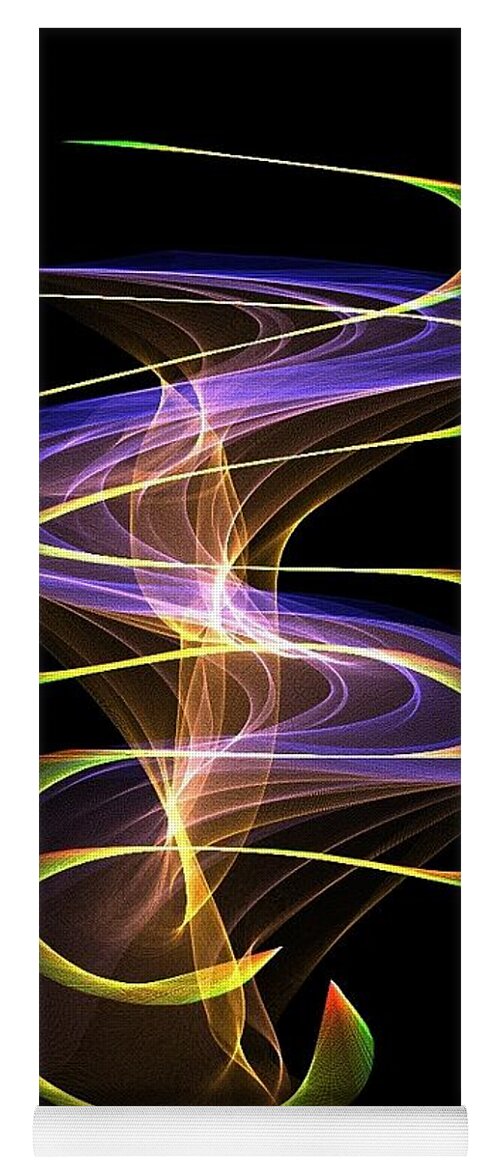  Yoga Mat featuring the digital art Spiral of Light by SarahJo Hawes