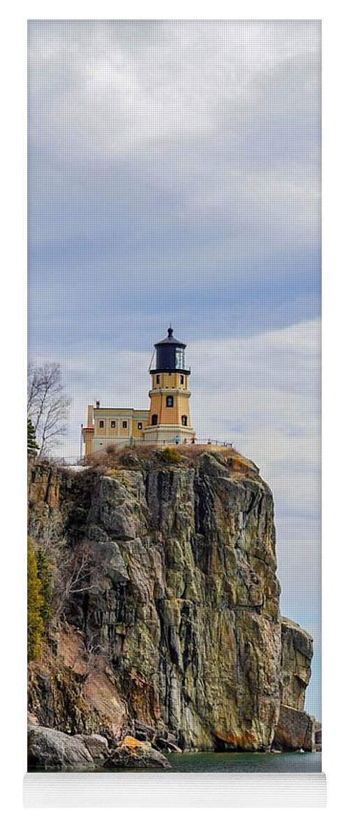 Hiking Trail Yoga Mat featuring the photograph Split Rock Lighthouse Portrait by Susan Rydberg