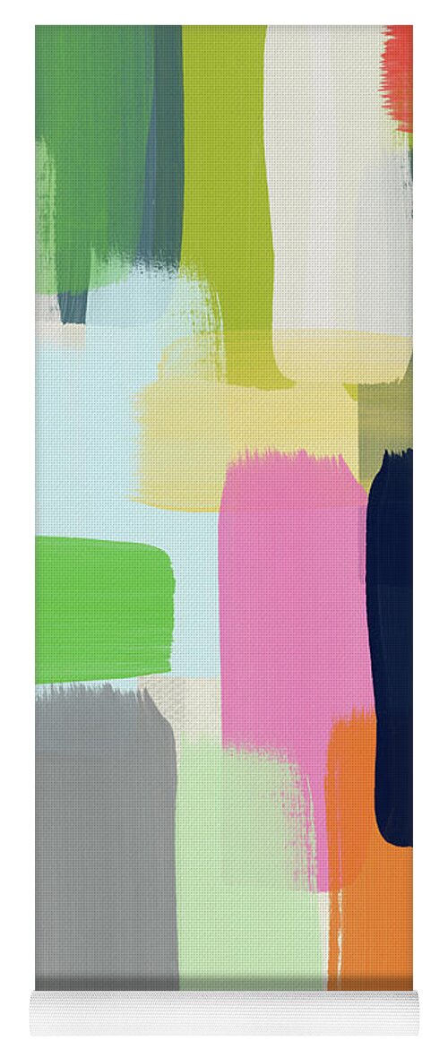 Modern Yoga Mat featuring the mixed media Spring Breeze- Art by Linda Woods by Linda Woods
