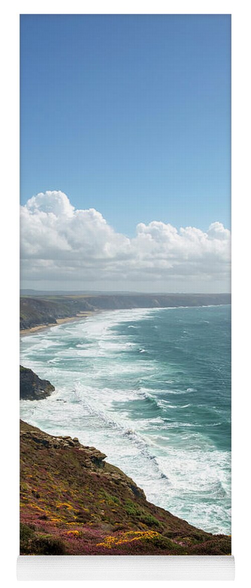 Britain Yoga Mat featuring the photograph St Agnes Heritage Coast by Seeables Visual Arts