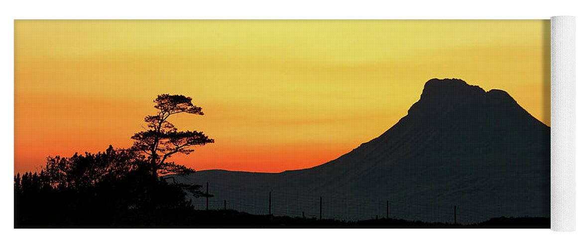 Sunset Yoga Mat featuring the photograph Stac Polly Mountain Sunset by Grant Glendinning