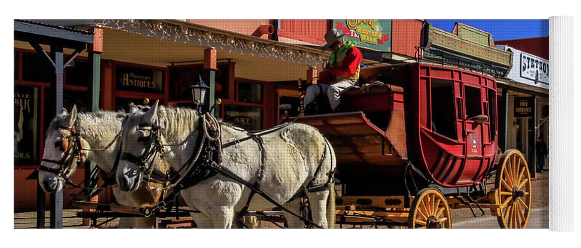 Arizona Yoga Mat featuring the photograph Stagecoach, Tombstone by Dawn Richards