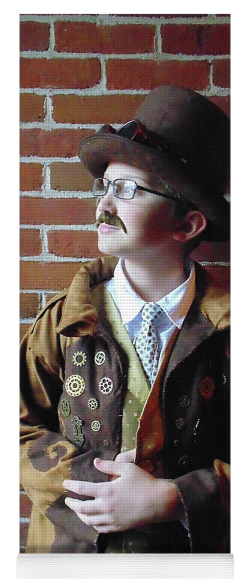 Halloween Yoga Mat featuring the photograph Steampunk Gentleman Costume 1 by Amy E Fraser
