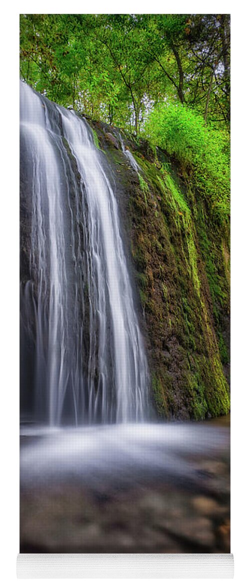 Waterfall Yoga Mat featuring the photograph Stephens Falls by Brad Bellisle