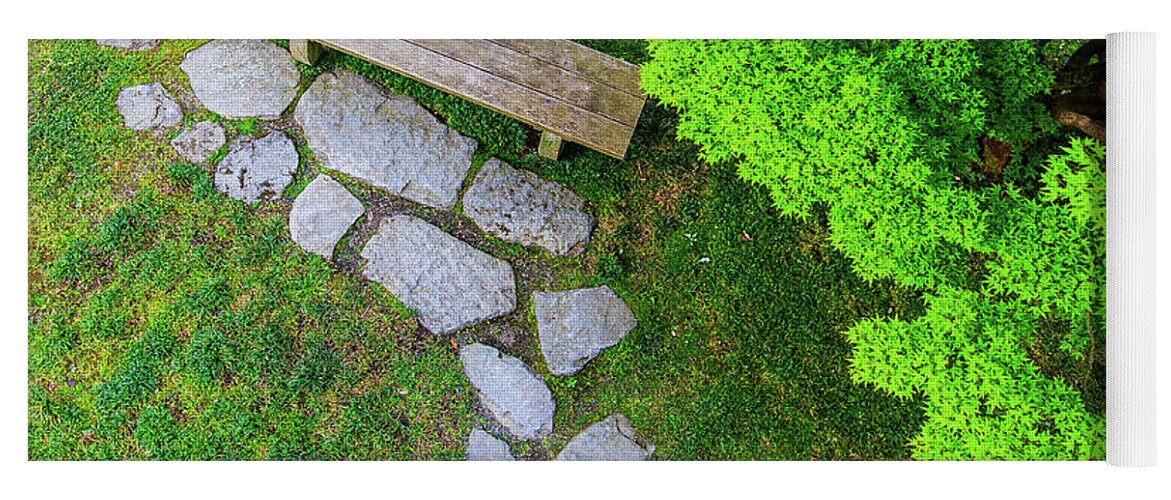 Japanese Garden Yoga Mat featuring the photograph Stepping Stones by Briand Sanderson