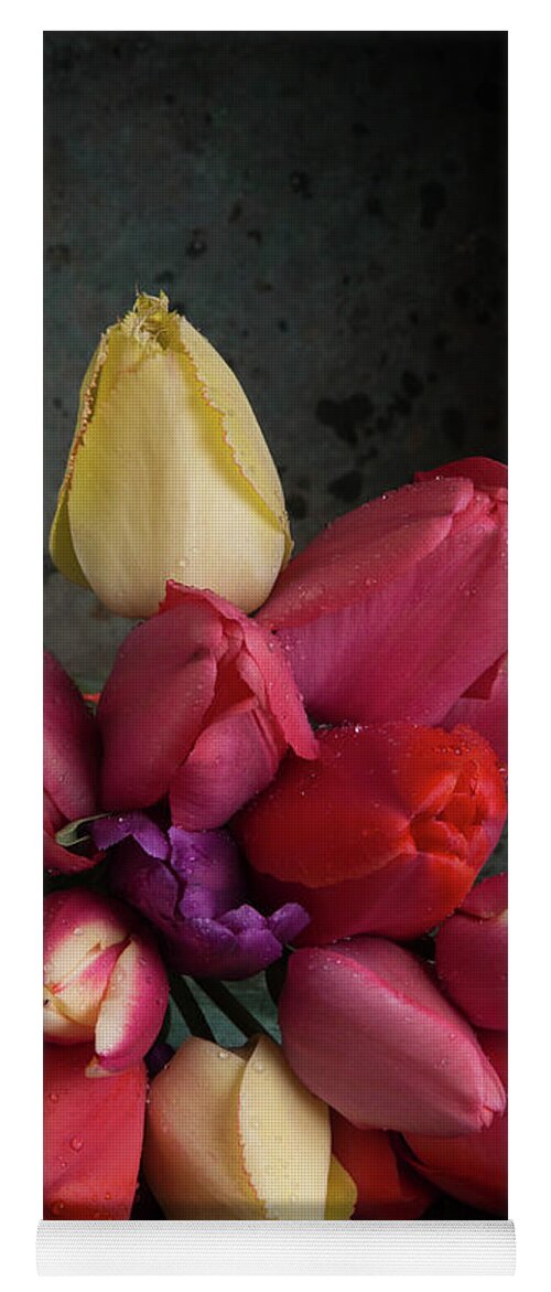 Blossoms Yoga Mat featuring the photograph Still Life With Tulips 35 by Edward Fielding