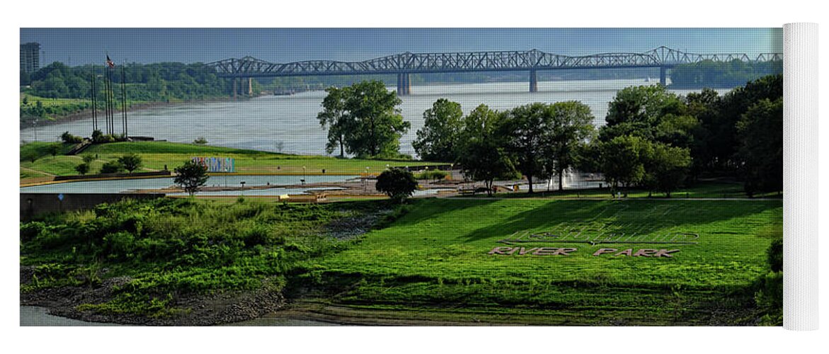 River Yoga Mat featuring the photograph Storms over Mud Island by George Taylor