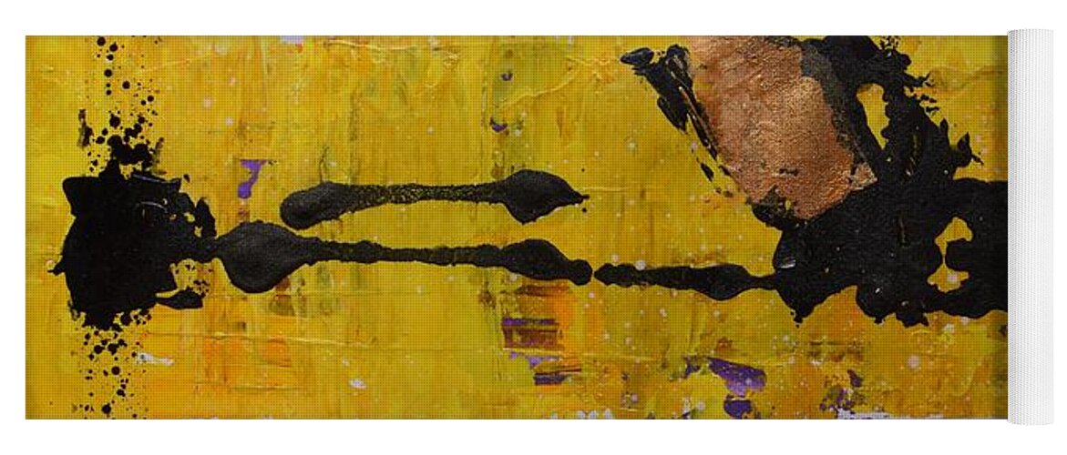 Lyric Landscapes Yoga Mat featuring the mixed media Stroke of golden sunlight by Eduard Meinema