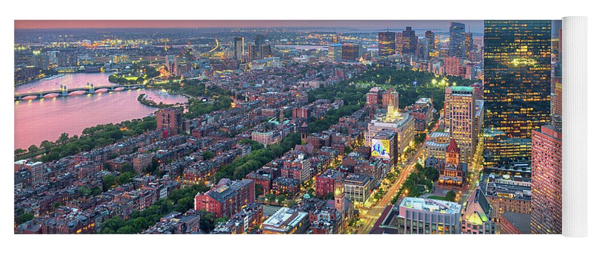 Boston Yoga Mat featuring the photograph Summer Evening in Boston by Kristen Wilkinson