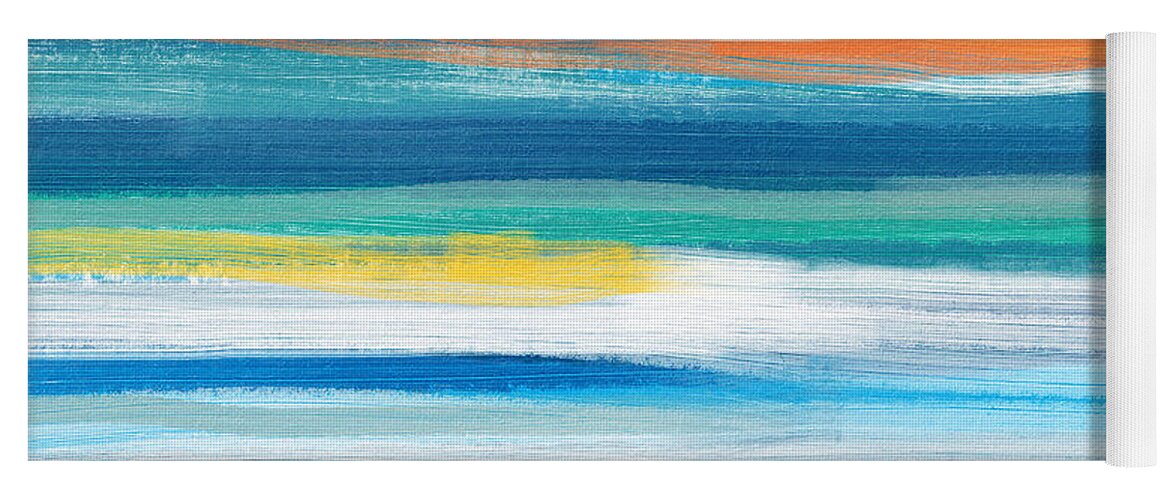 Beach Yoga Mat featuring the painting Summer Surf 3- Art by Linda Woods by Linda Woods