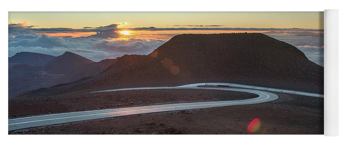 Maui Yoga Mat featuring the photograph Summit Sunrise by Steven Keys