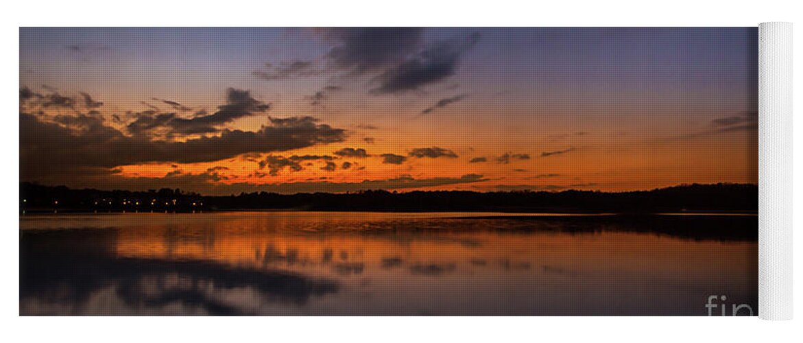 Lake-lanier Yoga Mat featuring the photograph Sunset on Lake Lanier by Bernd Laeschke