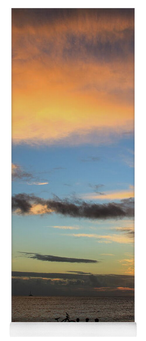 Hawaii Yoga Mat featuring the photograph Sunset Rendezvous by Briand Sanderson