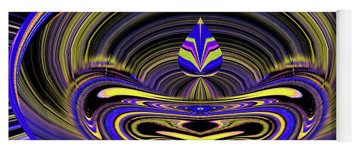 Tempe Town Lake Abstract #8 Yoga Mat featuring the digital art Tempe Town Lake Abstract #8 by Tom Janca