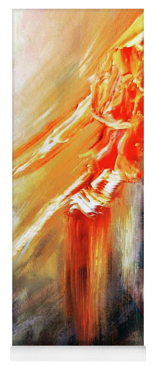 Oil Painting Yoga Mat featuring the painting The Descent #2 by Tracey Lee Cassin