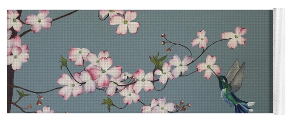 Dogwood Tree Yoga Mat featuring the painting The Dogwood Tree by Berlynn