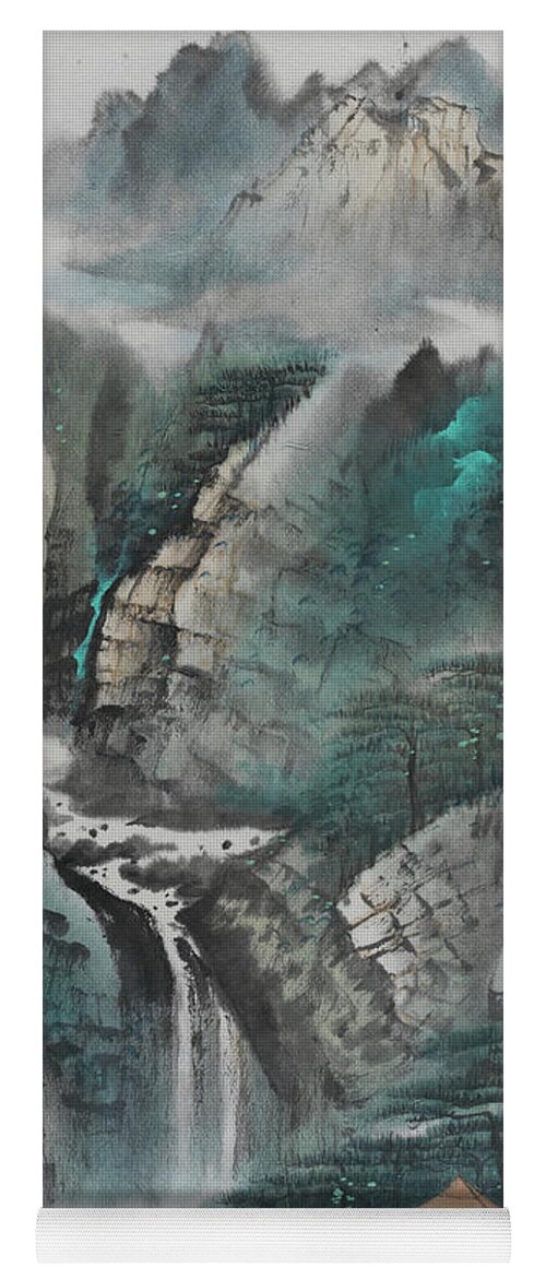 Chinese Watercolor Yoga Mat featuring the painting The Four Seasons Version 1 - Summer by Jenny Sanders