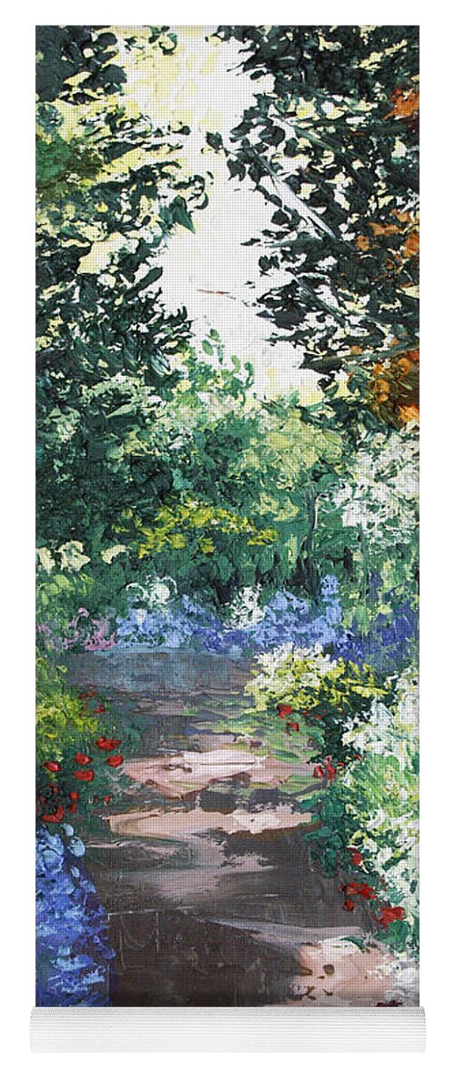 Impressionist Yoga Mat featuring the painting The Garden by Anthony Falbo