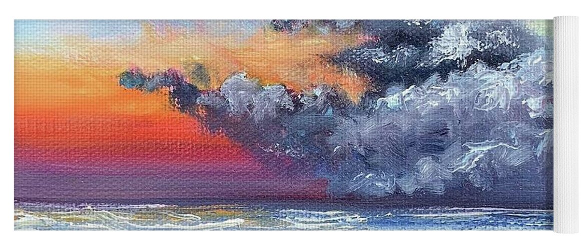 Melissa A. Torres Yoga Mat featuring the painting One Last Sunrise by Melissa Torres