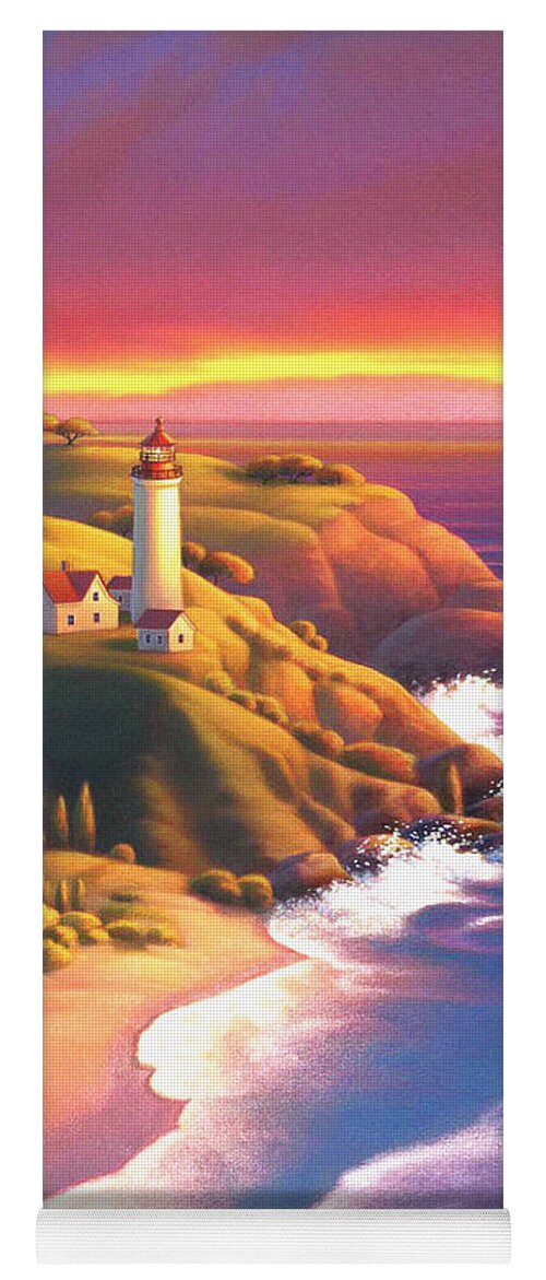 Light House Yoga Mat featuring the painting The Light House by Robin Moline