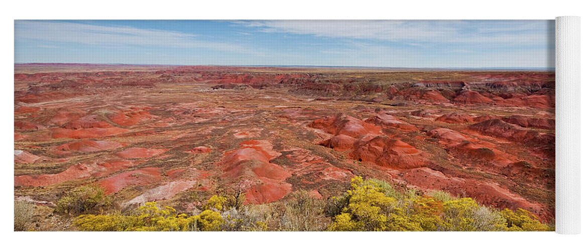 Arid Climate Yoga Mat featuring the photograph The Painted Desert from Tiponi Point by Jeff Goulden