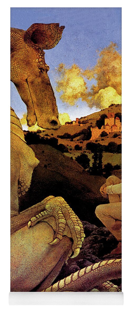 Dragon Yoga Mat featuring the painting The Reluctant Dragon by Maxfield Parrish