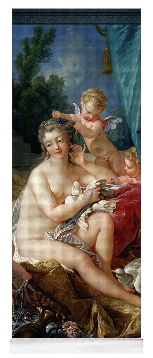 The Toilet Of Venus Yoga Mat featuring the painting The Toilet of Venus by Francois Boucher by Rolando Burbon