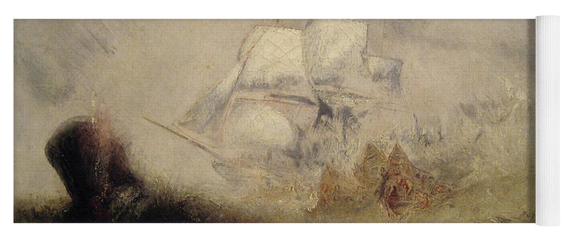 Whaler Yoga Mat featuring the painting The Whale Ship by Joseph Turner