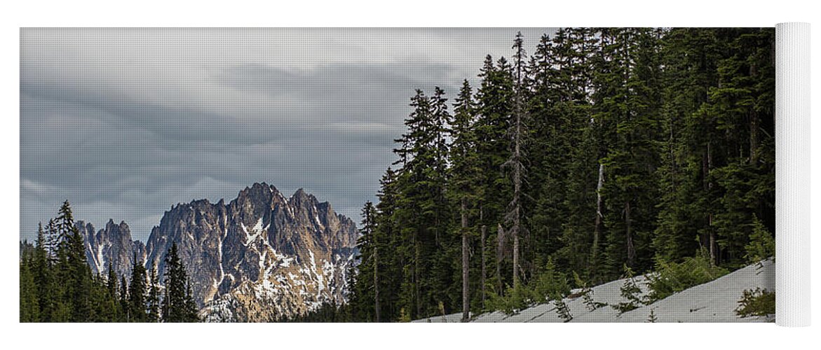 Mountain Yoga Mat featuring the photograph A mountain at the end of the road, North Cascades National Park, Washington by Julieta Belmont