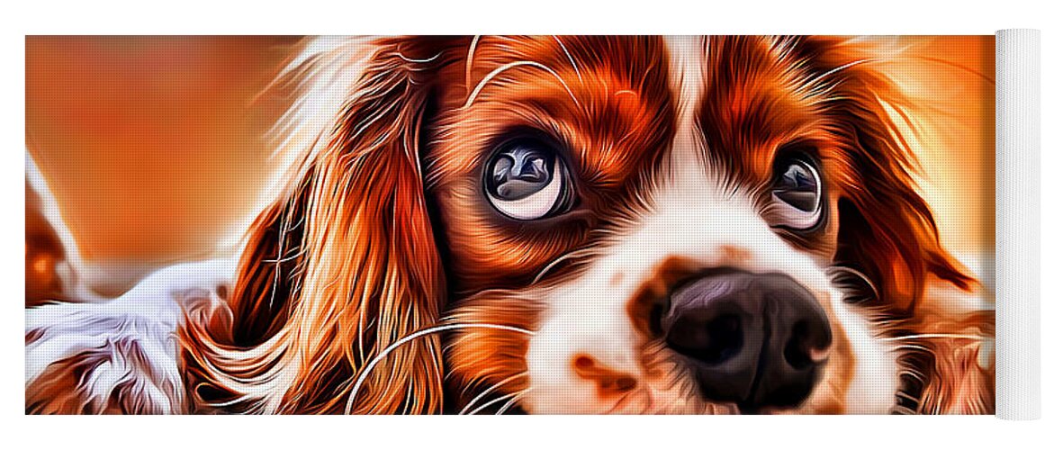 Dog Yoga Mat featuring the digital art Those Eyes by Stephen Younts