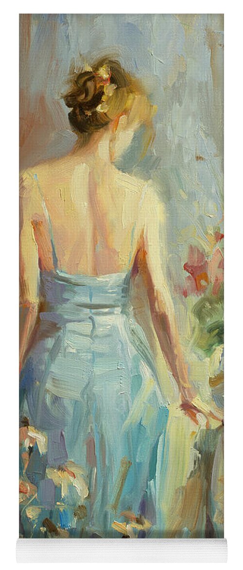 Woman Yoga Mat featuring the painting Thoughtful by Steve Henderson