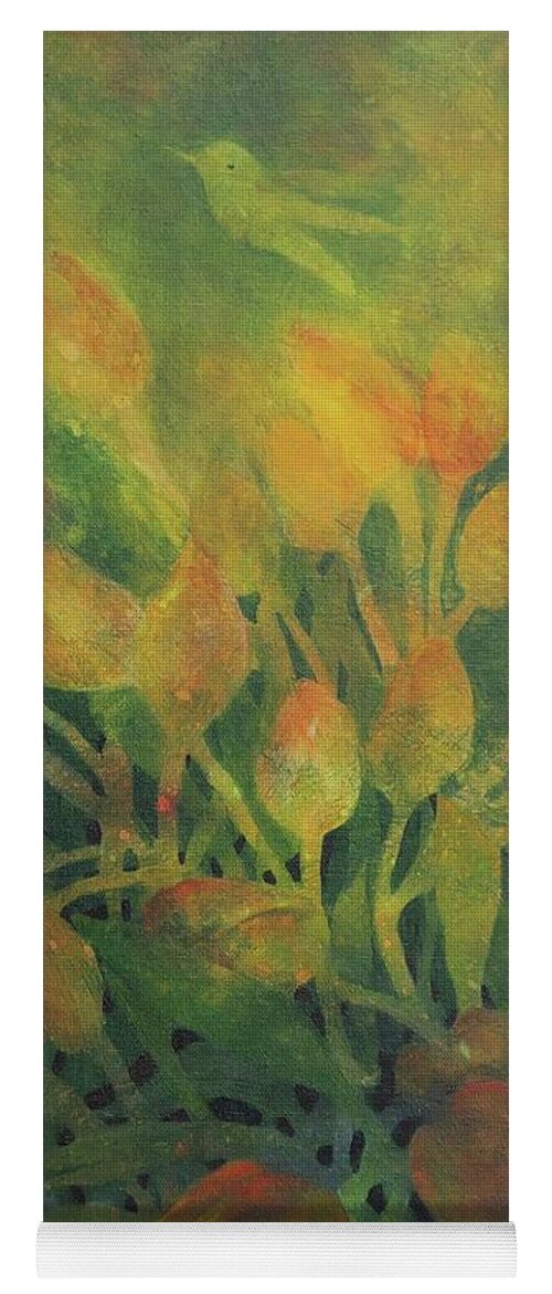 Tulips Yoga Mat featuring the painting Transient by Milly Tseng