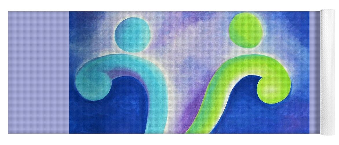 Figurative Abstract Yoga Mat featuring the painting Transition...smooth by Jennifer Hannigan-Green