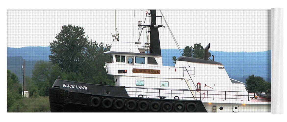 Tug Yoga Mat featuring the photograph Tug 1 on the Columbia River by Rich Collins