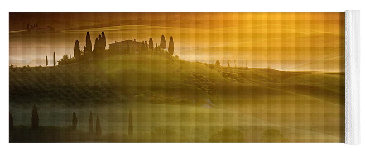 Italy Yoga Mat featuring the photograph Tuscany In Gold by Evgeni Dinev