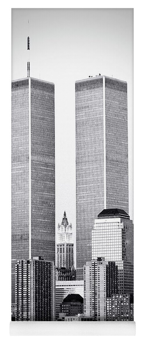 Twin Towers Yoga Mat featuring the photograph Twin Towers, NYC 1987 by Frank Winters