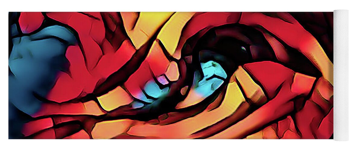 Abstract Yoga Mat featuring the digital art Twisted by Jason Fink