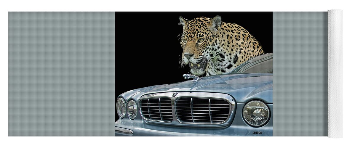 Jaguar Yoga Mat featuring the photograph Two Jaguars 2 by Larry Linton
