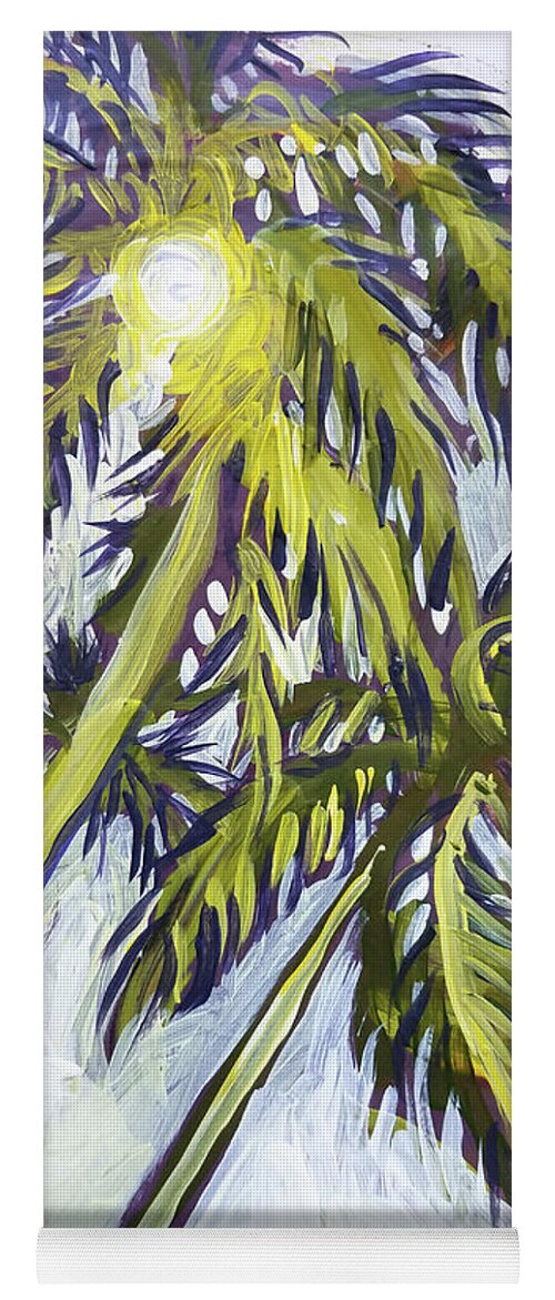 Palm Tree Yoga Mat featuring the painting Two Palm Sketch by Tilly Strauss