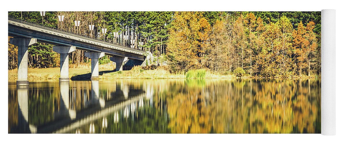 Autumn Colors Yoga Mat featuring the photograph Two Rivers Park, arkansas by Mati Krimerman