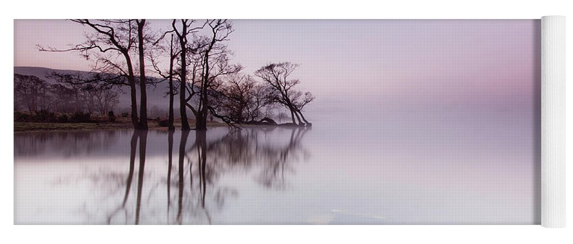 Landscape Yoga Mat featuring the photograph Ullswater Mist at Sunrise by Anita Nicholson