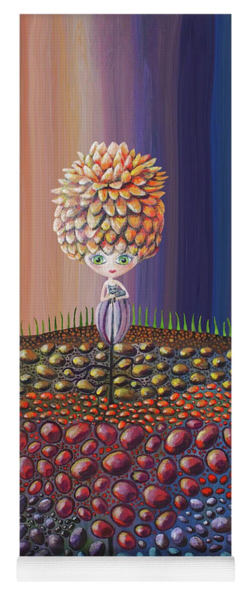 Popsurrealism Yoga Mat featuring the painting Unplucked by Mindy Huntress