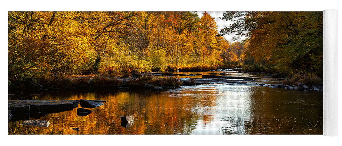 Fall Yoga Mat featuring the photograph Up River by Rod Best