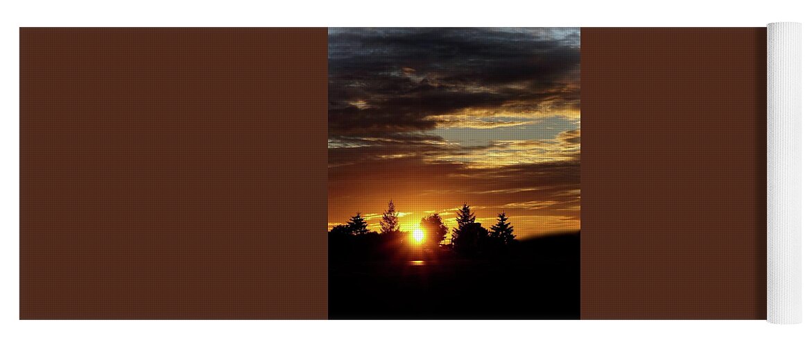 Sunset Yoga Mat featuring the photograph Upstate New York Sunset by Kathy Ozzard Chism