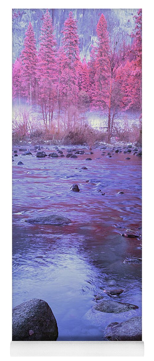 Yosemite Yoga Mat featuring the photograph Valley River in Yosemite by Jon Glaser