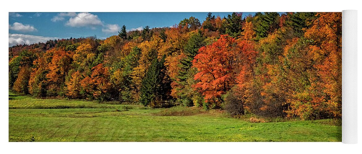 Hayward Garden Putney Vermont Yoga Mat featuring the photograph Vermont Autumn Colors by Tom Singleton